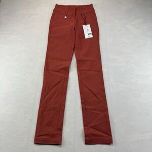 Daily Sports Red Golf Pants Women's XS Pull On Straight Leg Stretch NWT